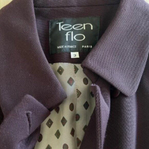 Teenflo Women's Elegant Dark Purple Blazer - Picture 6 of 8